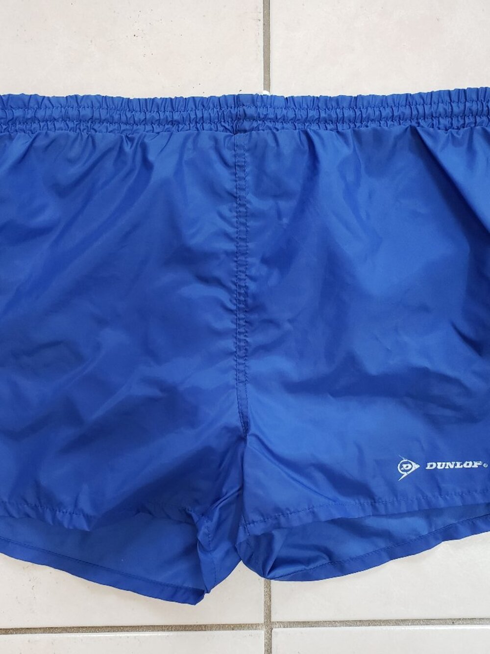 Vintage Dunlop Nylon Swim/Sport Short, Blue Gray, XL 2.5" inseam